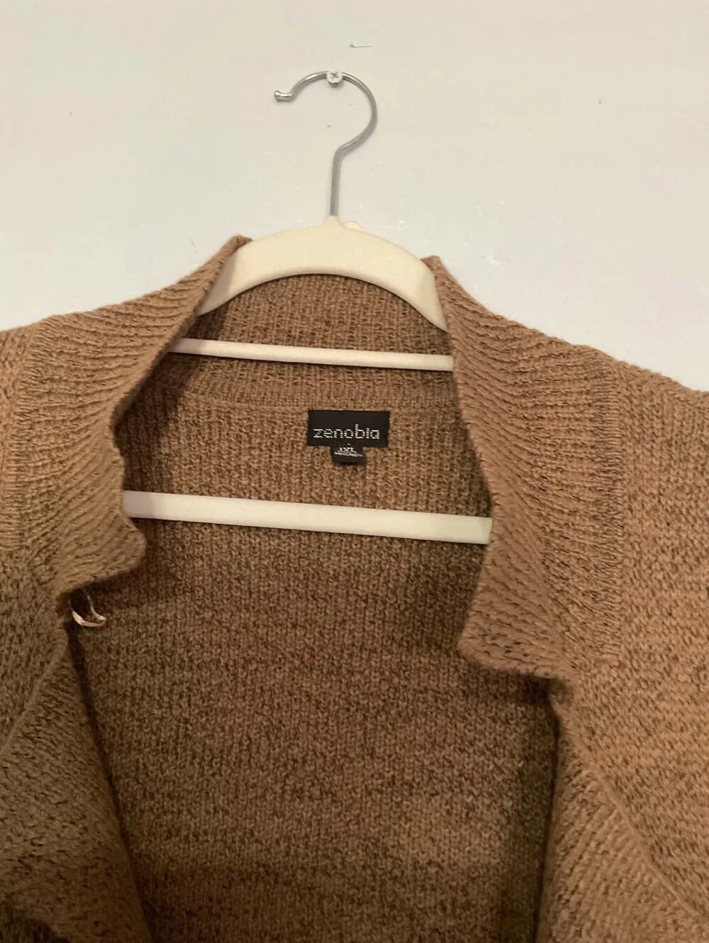 Zanzea Knit Sleeveless Long Vest in Camel Brown